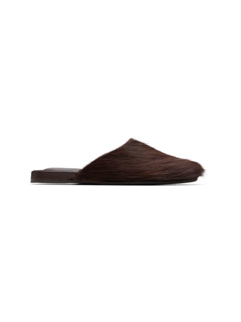 ANCIENT GREEK SANDALS Brown 'The Slipper' Flats