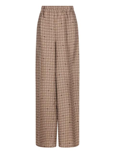 Max Mara elasticated patterned trousers