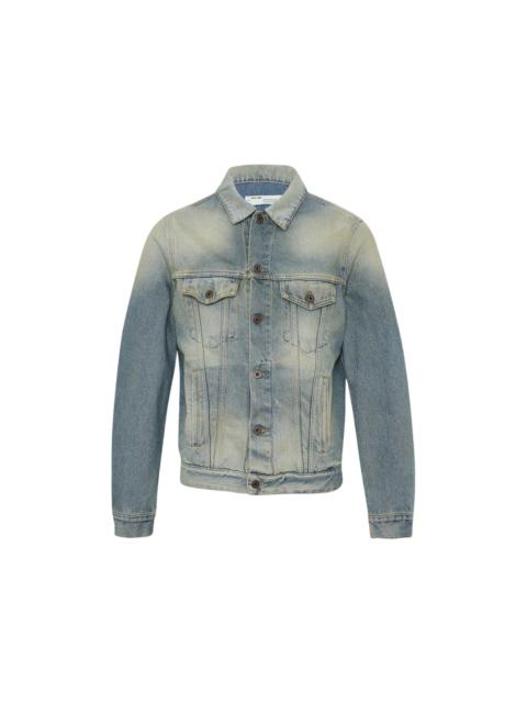 Off-White OFF-WHITE Airport Tape Denim Jacket Vintage Wash Multicolor