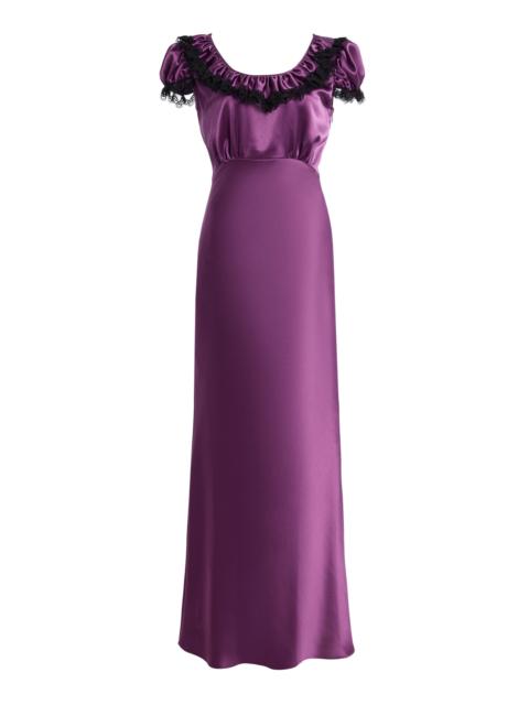 RODARTE Bias Ruffled Silk Maxi Dress