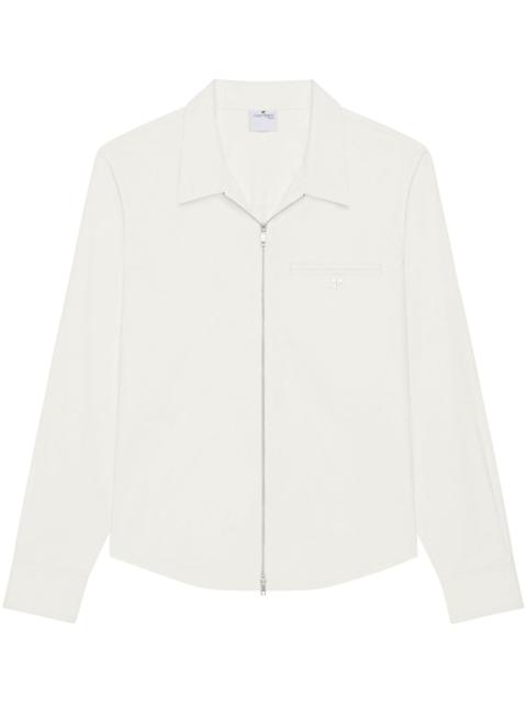 courrèges zipped poplin shirt