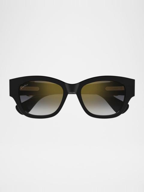 Cartier Acetate Rectangle Sunglasses