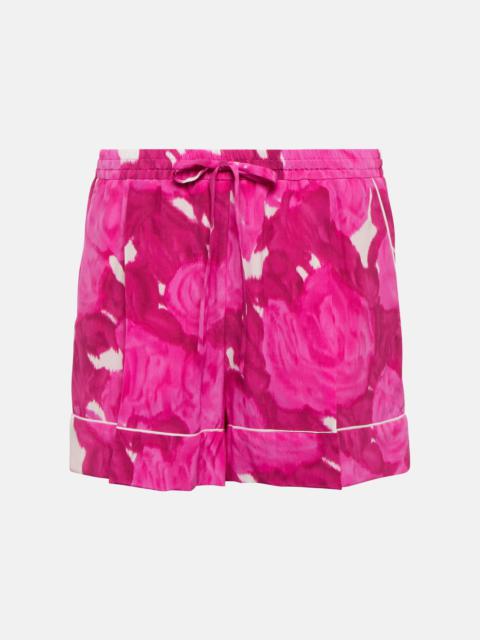 Valentino Floral silk shorts