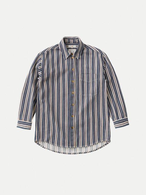 Mina Denim Shirt Stripe Red