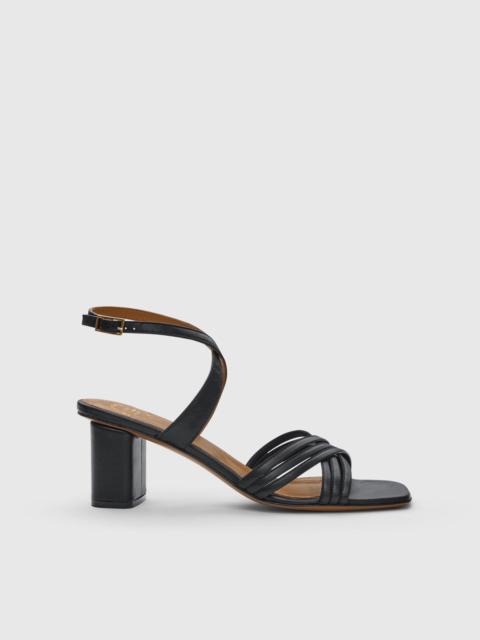 ATP ATELIER Ledro Black Nappa Heeled Sandals