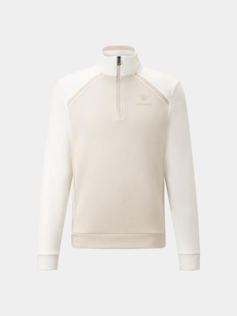 BOGNER Sweat Troyer Tomek in Beige/Off-White