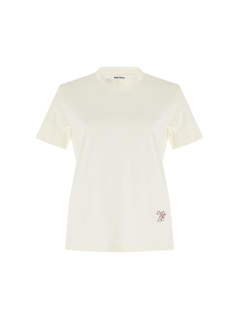 WALES BONNER Horizon Cotton T-Shirt white