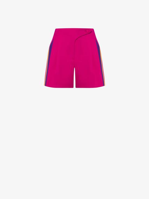 Moschino WOOL SHORTS WITH COLOUR BLOCK BANDS