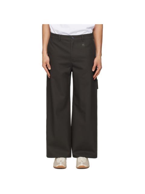 courrèges Gray Hammer Cotton Short Trousers