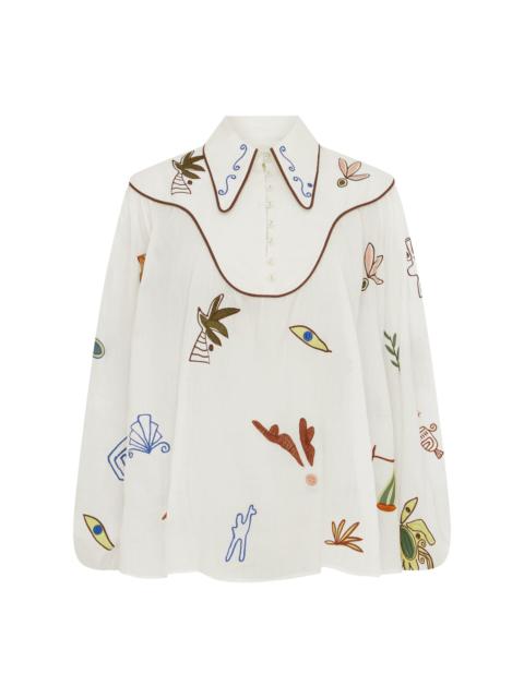ALÉMAIS Mina Embroidered Blouse