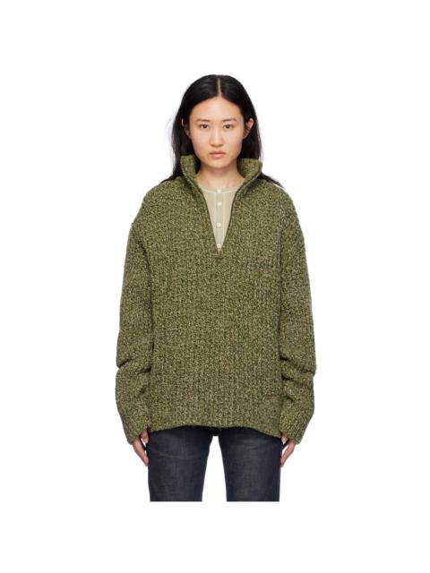 Green Mended Sweater