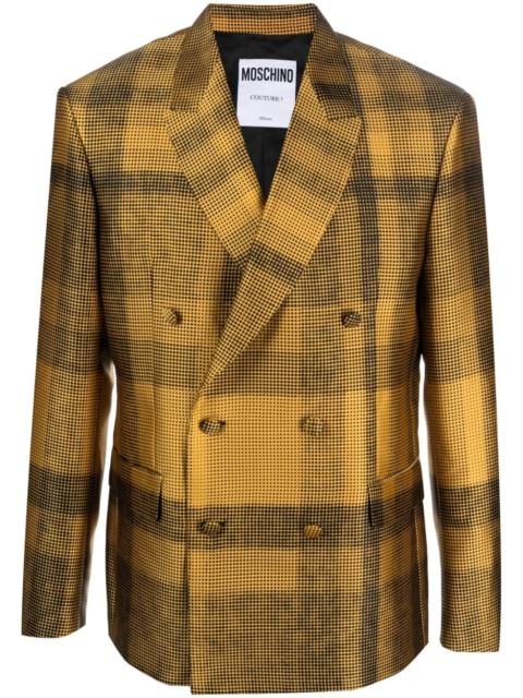 Moschino plaid-check double-breasted blazer
