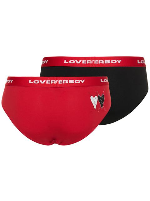 CHARLES JEFFREY LOVERBOY Pack of 2 logo cotton stretch briefs