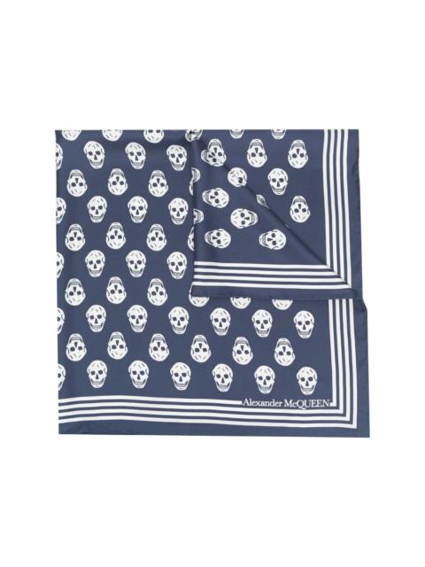 silk skull-print scarf