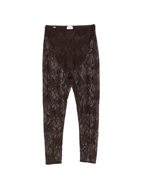 THE ANDAMANE The Andamane Loli Lace-pattern Cropped Leggings