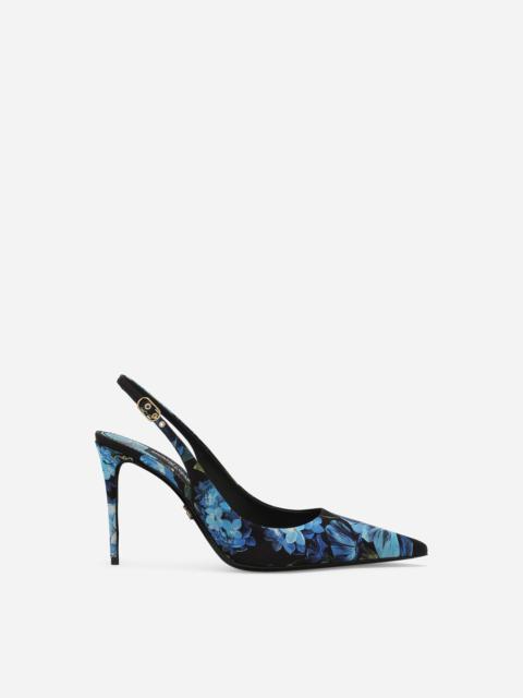 Charmeuse slingbacks