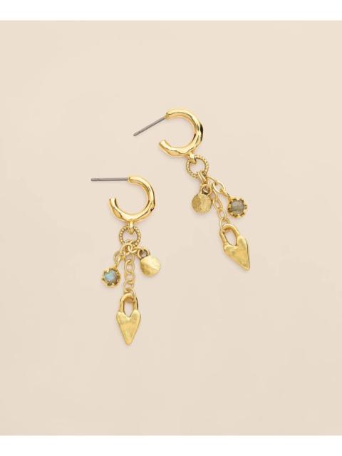 Brooks Brothers Loni Paul Labradorite Charm Earrings in 14K Plated Gold