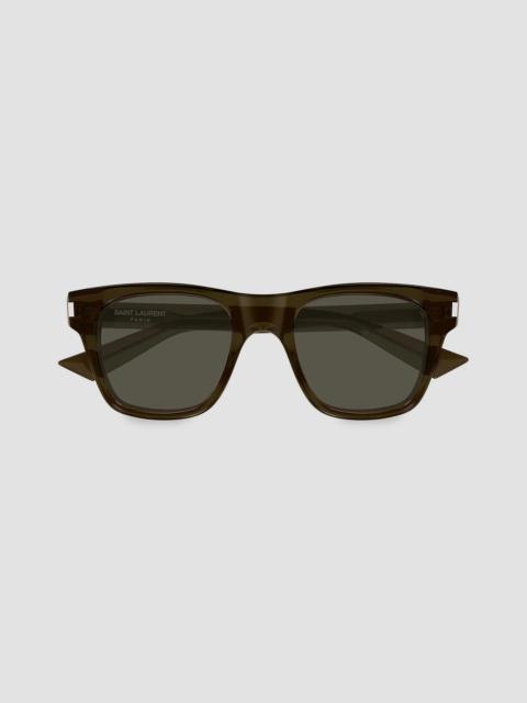 SAINT LAURENT Women's Vertical Web 55MM Square Sunglasses - Brown