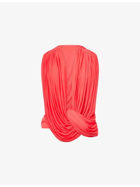 CHRISTOPHER ESBER Ripple Drape Jersey Top