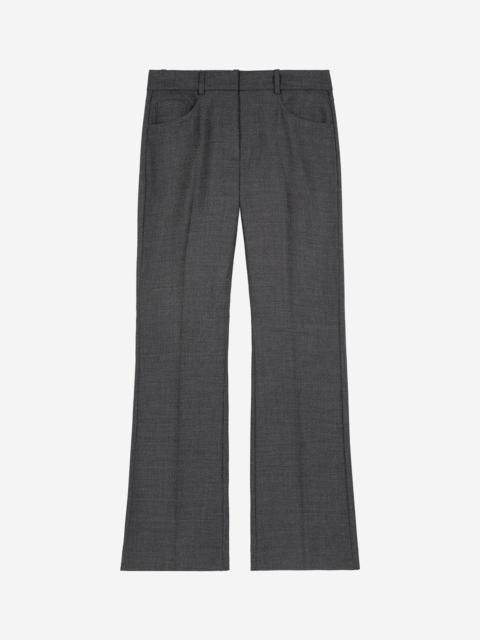 The Kooples DARK GREY WOOL BOOTCUT PANTS