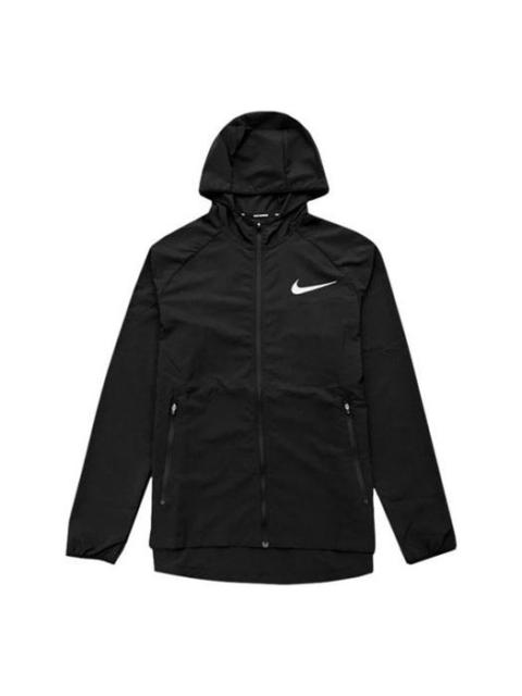 Nike Nike Quick-drying Sports Windbreaker Hooded Jacket 'Black' CD8347-010