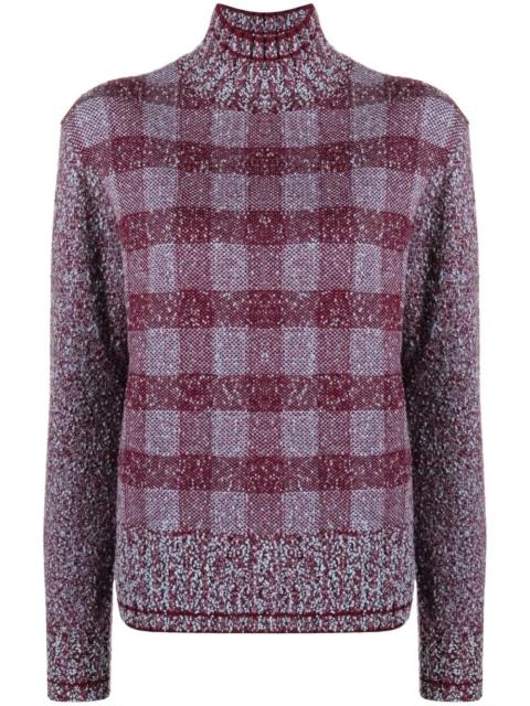 Victoria Beckham checked roll neck jumper