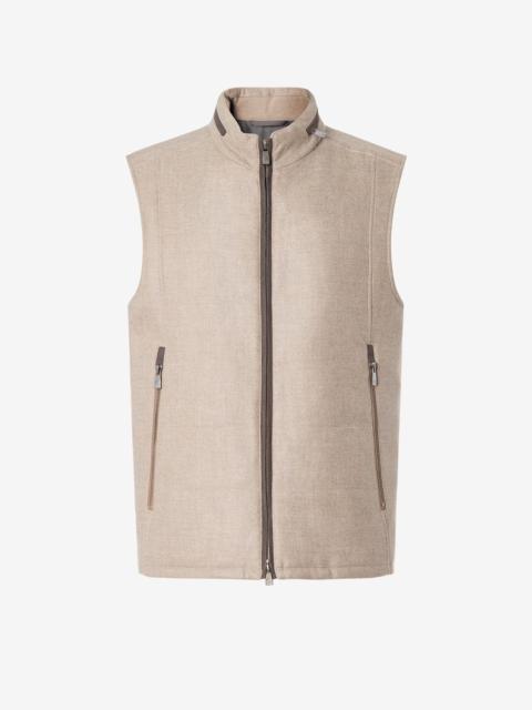 CORNELIANI Beige cashmere blend gilet