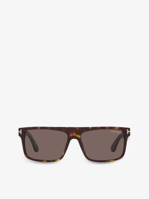 FT0999 square-frame acetate sunglasses