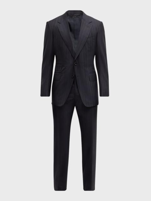 TOM FORD Men's Shelton Herringbone Stripe Suit