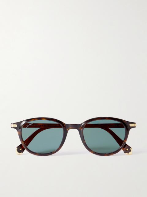 Cartier Round-Frame Tortoiseshell Acetate Sunglasses