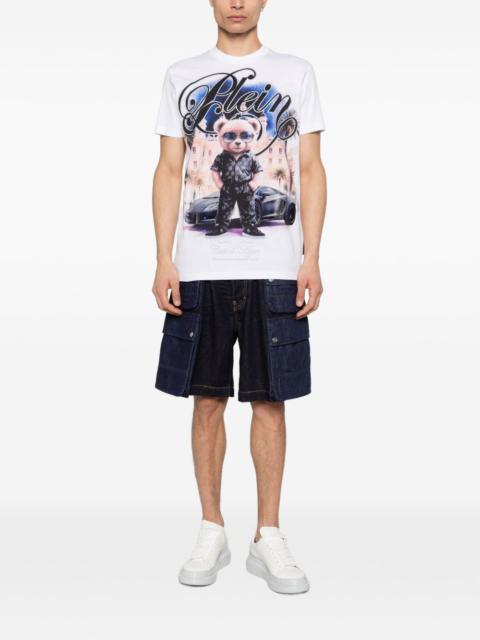 PHILIPP PLEIN teddy-print crew-neck T-shirt