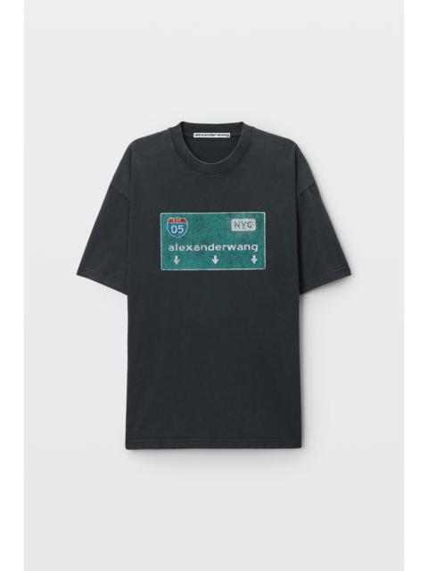 Alexander Wang street sign graphic tee