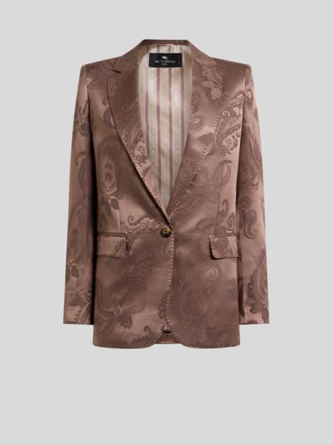Etro JACQUARD SINGLE-BREASTED JACKET WITH FLORAL PAISLEY MOTIF