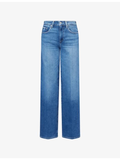 PAIGE "Tatum 32"" Wide-Leg Mid-Rise Stretch-Denim Blend Jeans"