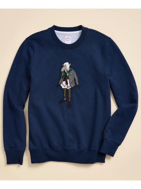 Brooks Brothers Cotton French Terry Henry Applique Sweatshirt