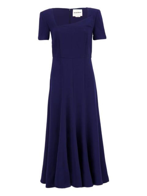 ROLAND MOURET wool crepe midi dress