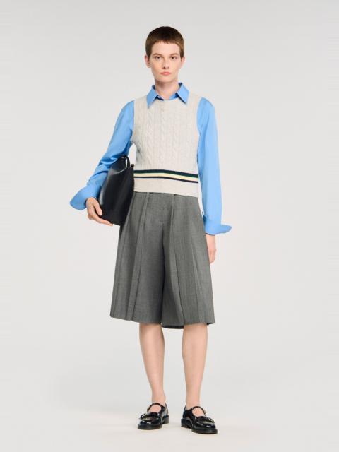 Sandro SLEEVELESS SHORT SWEATER