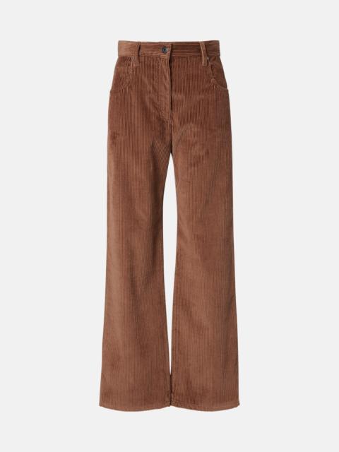 Brunello Cucinelli Cotton corduroy wide-leg pants