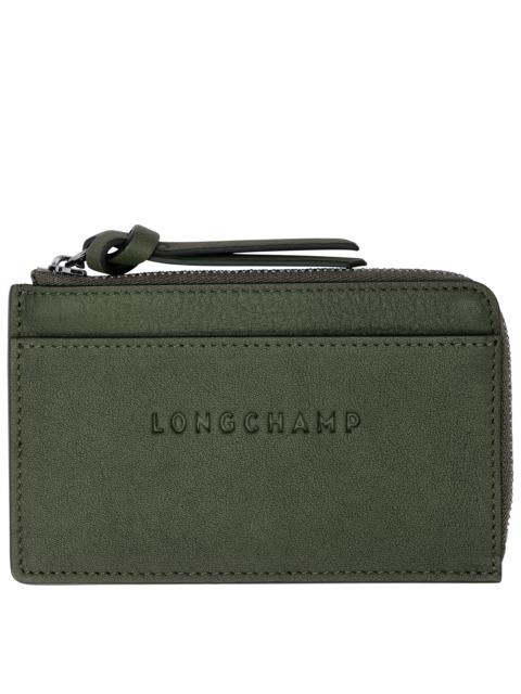 Longchamp 3D Card holder Khaki - Leather