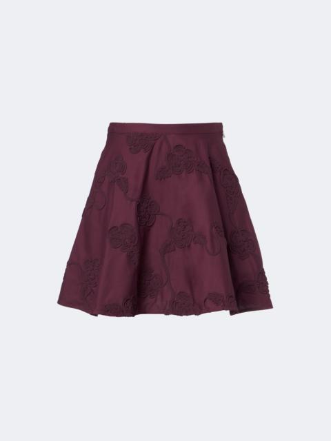 ROTATE Embroidered cotton poplin miniskirt