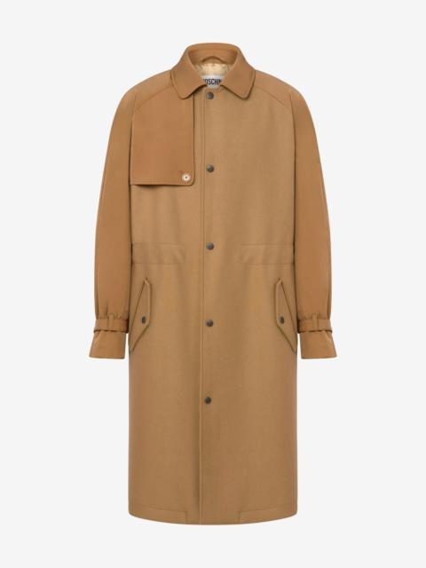 Moschino WOOL CLOTH AND NYLON COAT