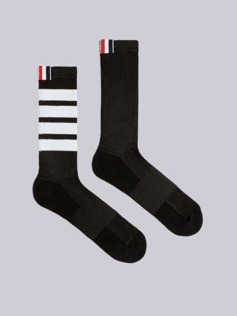 Thom Browne POLYESTER TECH 4-BAR MID CALF SOCKS