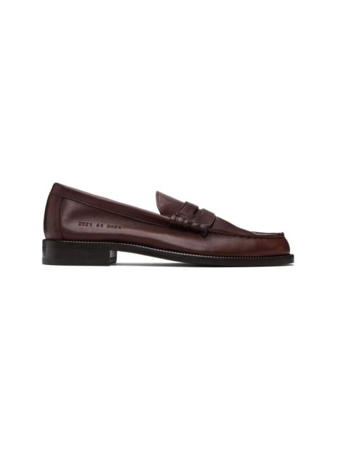 Common Projects Brown Leather Loafers