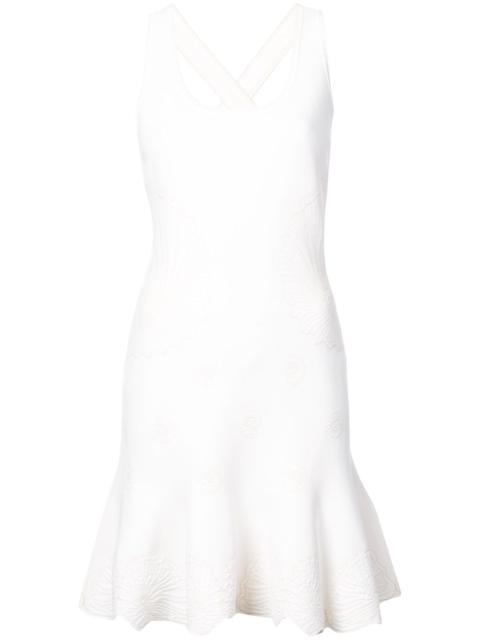 Alexander McQueen shell embroidered mini dress