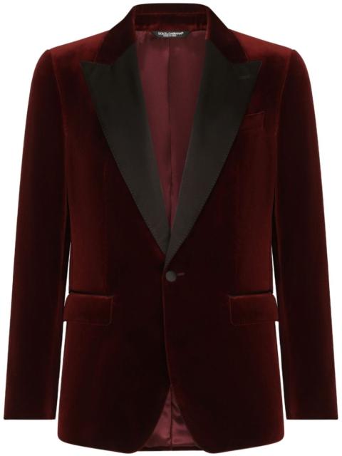 Dolce & Gabbana velvet single-breasted blazer