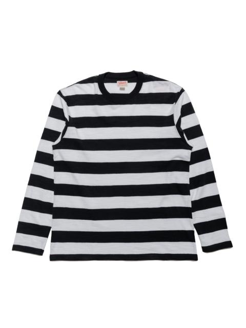 The Real McCoys BC24001 Buco Stripe Tee L/S White