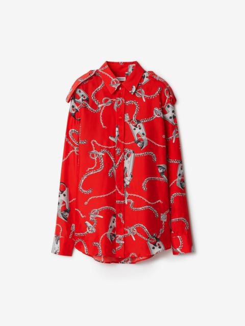 Burberry Knight Hardware Silk Shirt