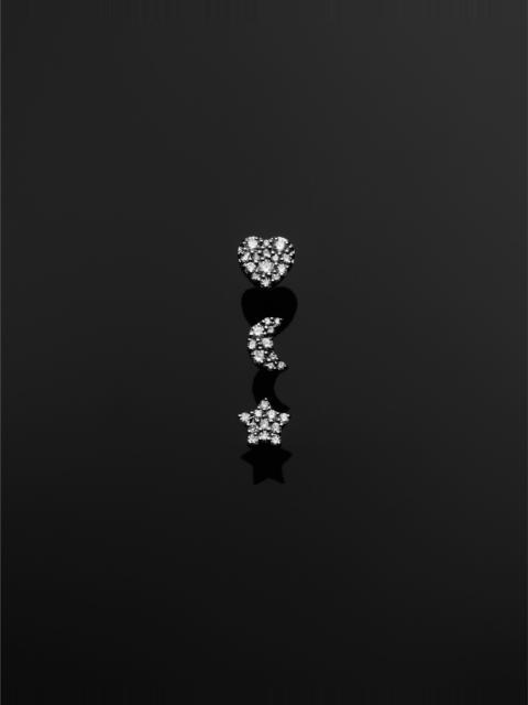 SAINT LAURENT CHARM BROOCHES IN 18K GREY GOLD AND DIAMONDS