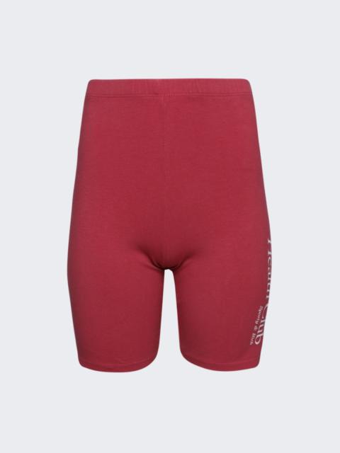 Sporty & Rich Health Club Biker Short Hibiscus And White