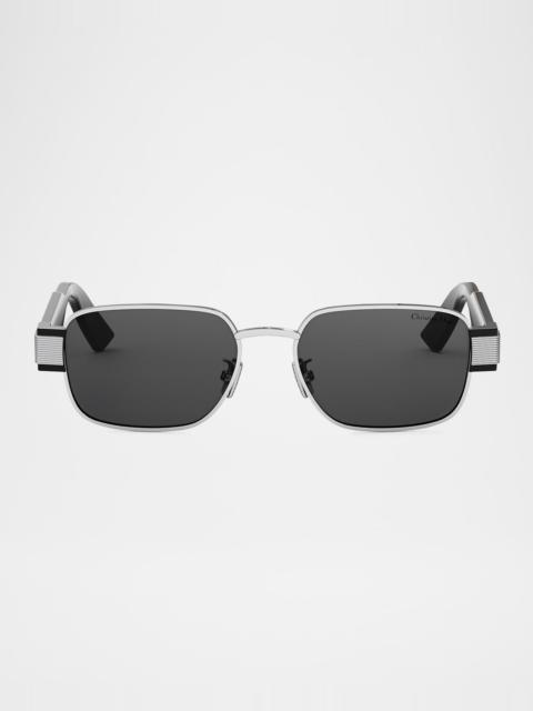 Dior Men's Christian Dior Label Rectangle Metal Sunglasses